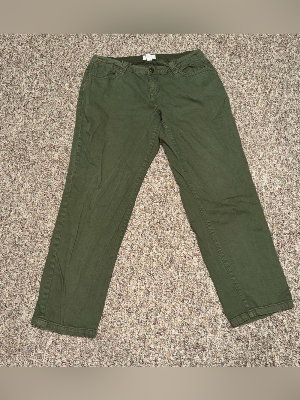 Women's size‎ 16 Venezia jeans olive green embroidered pockets